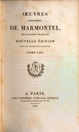 Oeuvres complètes de Marmontel, 13. Éléments de littérature ; 2