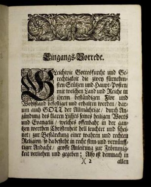 Eingangs-Vorrede.