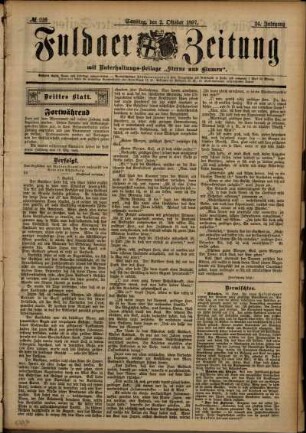 Dritte Ausgabe vom Samstag, den 02. Oktober 1897.
