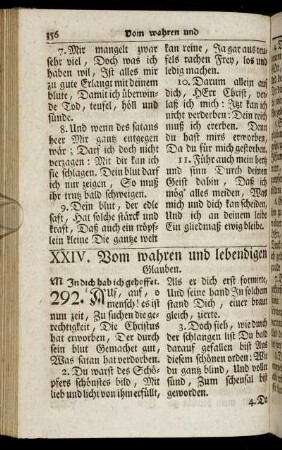 XXIV. Vom wahren und lebendigen Glauben. - XXVI. Vom Göttlichen Frieden, oder vom Frieden in dem heilgen Geist.