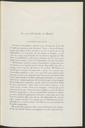 La casa del abuelo en Madrid - Advertencia del Autor