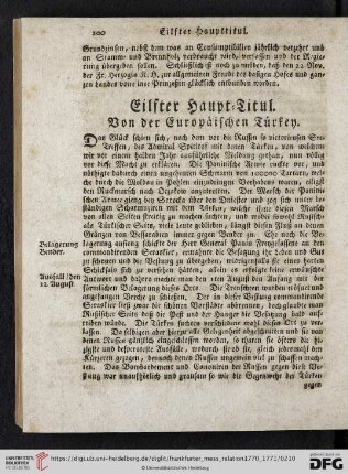 Eilfter Haupttitul. Von der Europäischen Türkey