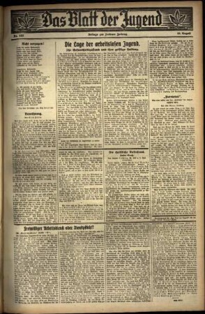 Zweite Ausgabe vom Mittwoch, den 10. August 1932.