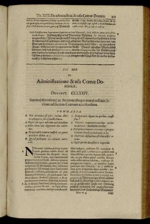 Tit. XIIX. De Administratione & usu Cœnæ Dominicæ.
