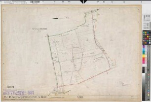 Walstedde (Drensteinfurt), Flurbereinigung Walstedde, Bl. 24 Zuteilungskarte Bockum-Hövel Flur 45, Herbern Flur 8, Bockum Hövel Flur 2