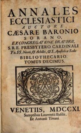 Annales ecclesiastici : cum continuatione, 10
