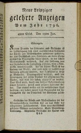 48tes Stück. Den 13ten Jun.