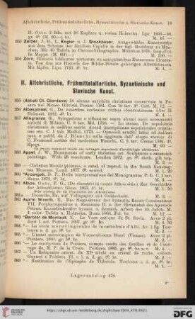 II. Altchristliche, Frühmittelalterliche, Byzantinische und Slavische Kunst (Nr. 355 - 681)