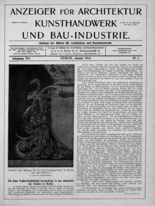 Nr. 1, Januar 1913