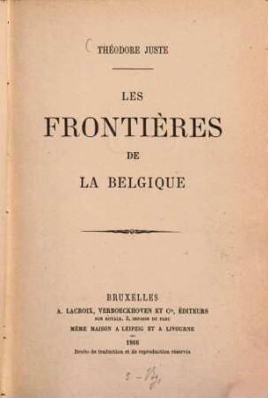 Les frontières de la Belgique
