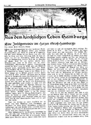 Aus dem kirchlichen Leben Hamburgs