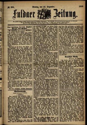 Ausgabe vom Montag, den 23. Dezember 1889.