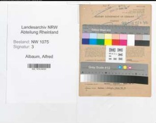 Entnazifizierung Alfred Albaum , geb. 19.07.1902 (Gastwirt)
