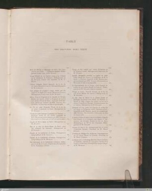Table des gravures hors texte
