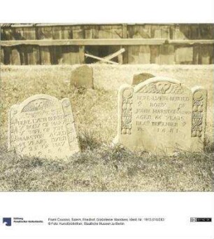 Salem, Friedhof, Grabsteine: Marstons