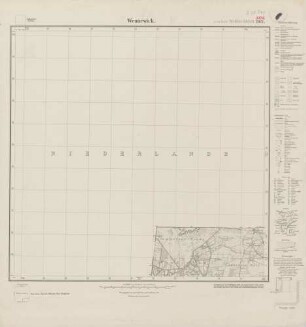 3806 (alte Nr.: 2071) Wennewick, Meßtischblatt (4cm - Karte)