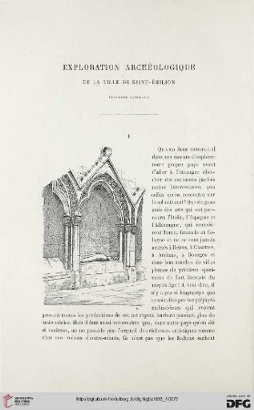 2. Pér. 27.1883: Exploration archéologique de la ville de Saint-Émilion, 1