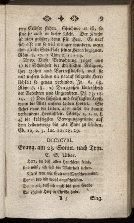 DCCXCVIII. Evang. am 23. Sonnt. nach Trin.