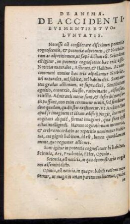 De Accidentibus Mentis Et Voluntatis.