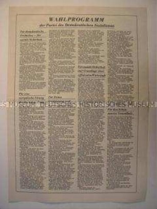 Sonderdruck der PDS zur Volkskammerwahl am 18. März 1990