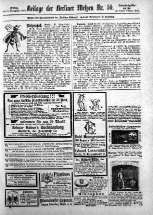 Beilage der Berliner Wespen Nr. 50