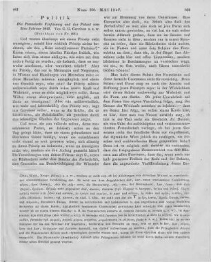 Gervinus, G. G.: Die Preußische Verfassung und das Patent vom 3. Februar 1847. Mannheim: Bassermann 1847 (Beschluss von Nr. 107)
