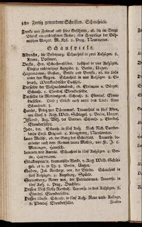 Schauspiele.