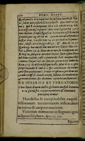 De Inferno Et Purgatorio.