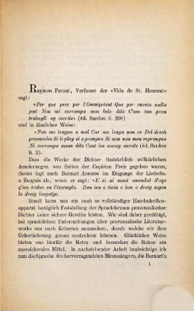 Sprachliche Untersuchung der Reime Bernart's von Ventadorn
