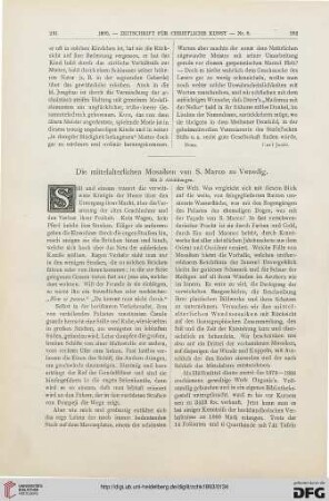 Die mittelalterlichen Mosaiken von S. Marco zu Venedig, [1]