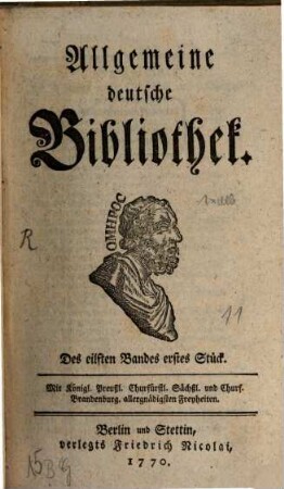 Allgemeine deutsche Bibliothek. 11. 1770
