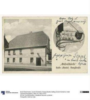 Gosen-Schänke, Fotopostkarte (Auftrag Gosen-Schänke, Halle)