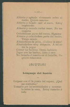 Lenguaje del bastón