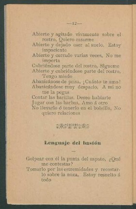 Lenguaje del bastón