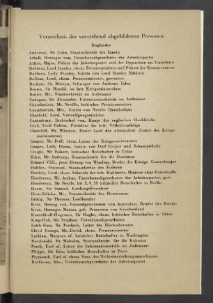 Verzeichnis der vorstehend abgebildeten Personen