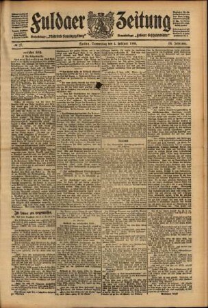 Ausgabe vom Donnerstag, den 04. Februar 1909.