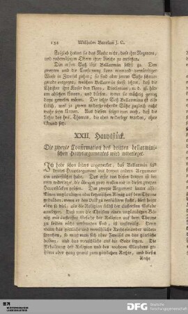 XXII. Hauptstück. Die zweyte Confirmation des dritten bellarminischen Hauptargumentes wird widerlegt.