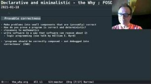 Declarative and Minimalistic Computing: The Why