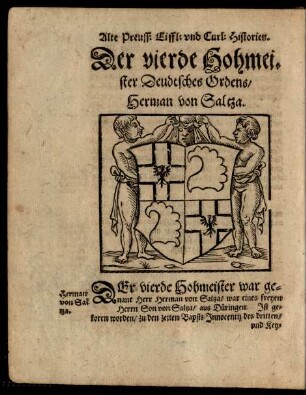 Der vierde Hohmeister Deudtsches Ordens ...