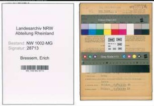 Entnazifizierung Erich Bressem , geb. 29.11.1906 (Fahrer)