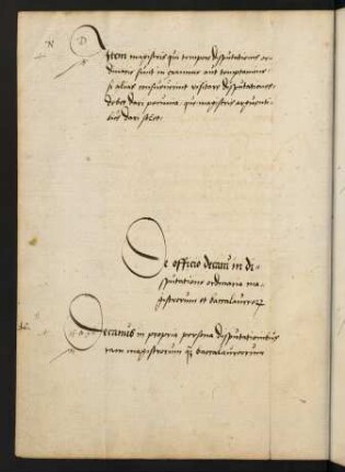 De officio decani in disputatione ordinaria magistrorum et baccalaureor[um].
