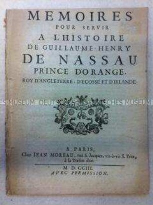 Biographie des Königs William III. von England aus dem Hause Oranien-Nassau