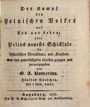 Der Kampf des Polnischen Volkes auf Tod und Leben : in historischen Gemälden, 5