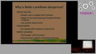 Radio Lockdown Directive: Major threat for Free Software on radio devices
