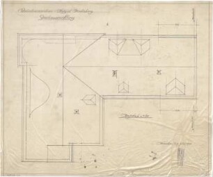 Littmann, Max; Bocksberg; Hofgut, Wohnhausanbau - Dachausmittlung