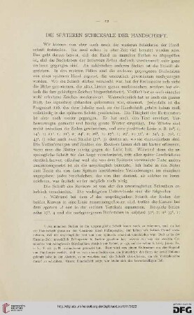 Die späteren Schicksale der Handschrift