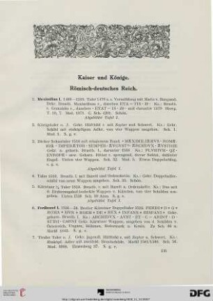 Kaiser und Könige (Nr. 1-477)