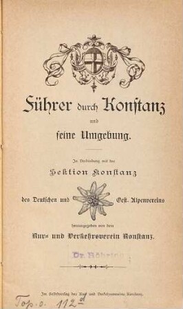 Führer durch Konstanz und seine Umgebung