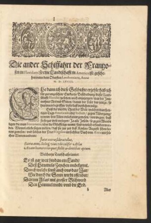 [Historia der Innwohner Amerikae/ Das ander Theyl.]
