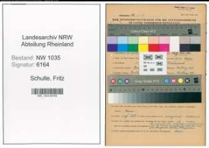 Entnazifizierung Fritz Schulte , geb. 01.12.1894 (Buchhalter)